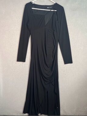 Zara Cutout ruched body con dress